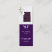Minimalist Author Bookmark Template with Book Cove スキニー名刺 (正面)