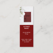 Minimalist Author Bookmark Template with Book Cove スキニー名刺 (正面)