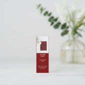 Minimalist Author Bookmark Template with Book Cove スキニー名刺 (スタンド正面)