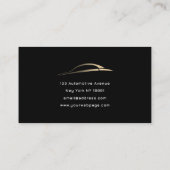 Minimalist automotive gold car line Business Card 名刺 (裏面)