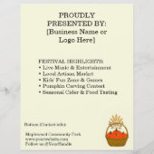 Minimalist Autumn Fall Festival Flyer - Grid Desig チラシ (裏面)