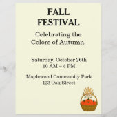 Minimalist Autumn Fall Festival Flyer - Grid Desig チラシ (正面)