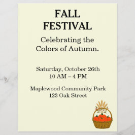Minimalist Autumn Fall Festival Flyer - Grid Desig チラシ
