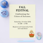 Minimalist Autumn Fall Festival Flyer - Grid Desig チラシ (シングル)