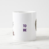 Minimalist Autumn Harvest Cornucopia Line Art ジャンボコーヒーマグカップ (正面)