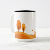 Minimalist Autumn Landscape Coffee Mug ツートーンマグカップ (正面左)