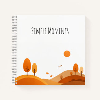 Minimalist Autumn Landscape Notebook ノートブック