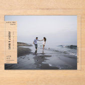 Minimalist Avant Garde Photo Wedding Save The Date アクリル招待状 (正面)