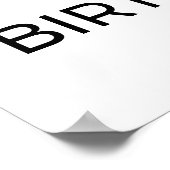 Minimalist Baby Birthday Invitation with Photo ポスター (角)