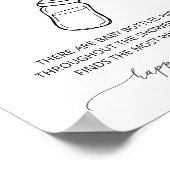 Minimalist Baby Bottle Hunt Baby Shower Game Sign ポスター (角)
