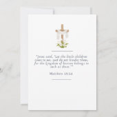 Minimalist Baby Christening Baptism Template 招待状 (裏面)
