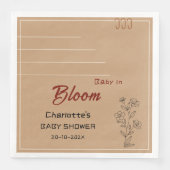 Minimalist Baby In Bloom Wildflower Baby Shower (正面)