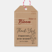 Minimalist Baby In Bloom Wildflower Baby Shower ギフトタグ (裏面)