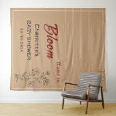 Minimalist Baby In Bloom Wildflower Baby Shower タペストリー (インサイチュ(横))