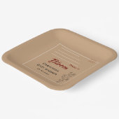 Minimalist Baby In Bloom Wildflower Baby Shower ペーパープレート (傾斜あり)