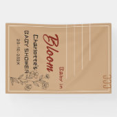 Minimalist Baby In Bloom Wildflower Baby Shower 横断幕 (横)