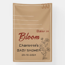 Minimalist Baby In Bloom Wildflower Baby Shower 横断幕