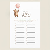 Minimalist Baby Name ABC Game Flyer チラシ