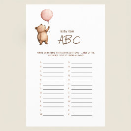 Minimalist Baby Name ABC Game Flyer チラシ