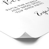 Minimalist Baby Shower Mom-osa Bar Sign ポスター (角)