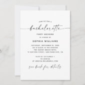 Minimalist Bachelorette Party Weekend Itinerary 招待状 (正面)