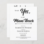 Minimalist Bachelorette Weekend Invitation (正面/裏面)