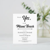 Minimalist Bachelorette Weekend Invitation (スタンド正面)