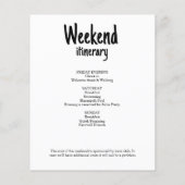 Minimalist Bachelorette Weekend Invitation (裏面)