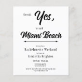 Minimalist Bachelorette Weekend Invitation (正面)