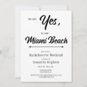Minimalist Bachelorette Weekend Invitation 招待状 (正面)