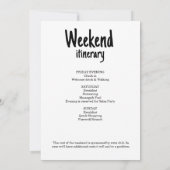 Minimalist Bachelorette Weekend Invitation 招待状 (裏面)