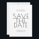Minimalist Back & White Wedding | Photo & QR Code セーブザデート<br><div class="desc">This save the date card is designed with a clean, modern layout that keeps the focus on what matters most - your announcement. The minimalist typography on the front creates a clear and confident statement, while the white background keeps the overall look fresh, balanced, and easy to pair with any...</div>
