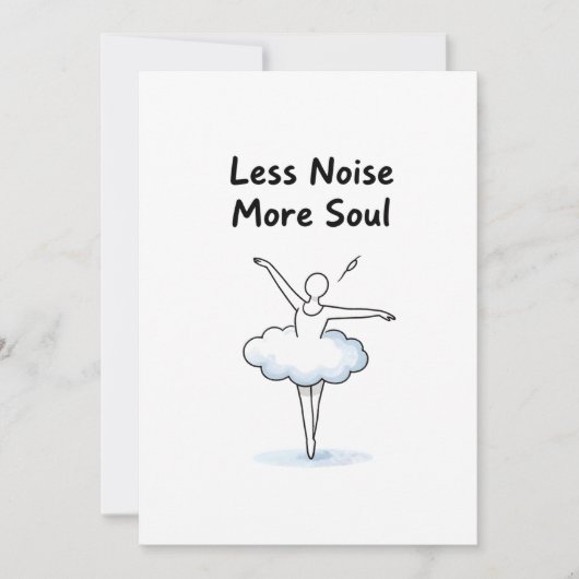 Minimalist Ballet Dancer Soul Quote Art シーズンカード (正面)