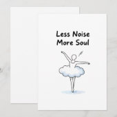 Minimalist Ballet Dancer Soul Quote Art シーズンカード (正面/裏面)
