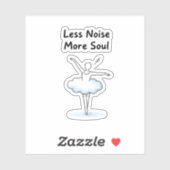 Minimalist Ballet Dancer Soul Quote Art シール (シート)