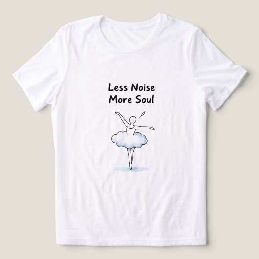Minimalist Ballet Dancer Soul Quote Art トライブレンドTシャツ (デザイン正面)