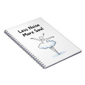 Minimalist Ballet Dancer Soul Quote Art ノートブック (右側)