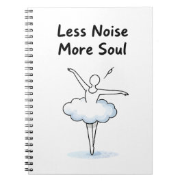 Minimalist Ballet Dancer Soul Quote Art ノートブック