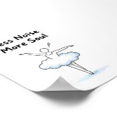 Minimalist Ballet Dancer Soul Quote Art ポスター (角)