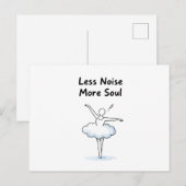Minimalist Ballet Dancer Soul Quote Art ポストカード (正面/裏面)