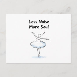 Minimalist Ballet Dancer Soul Quote Art ポストカード