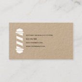 Minimalist barber pole barbershop 名刺 (裏面)