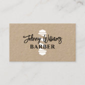 Minimalist barber pole barbershop 名刺 (正面)