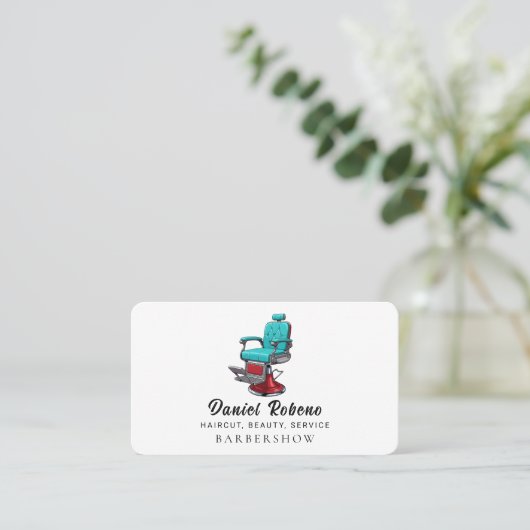 Minimalist Barber Shop 名刺 (スタンド正面)
