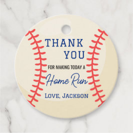 Minimalist Baseball Gifts Favor Thank You フェイバータグ