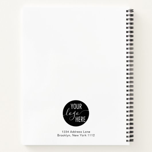 Minimalist Basic Professional Company Logo  ノートブック (裏面)