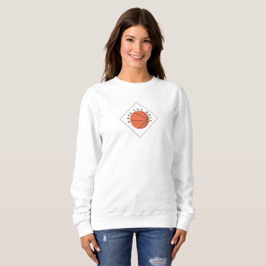 Minimalist Basketball Design スウェットシャツ (正面フル)
