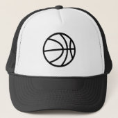 Minimalist basketball icon trucker hat キャップ (正面)