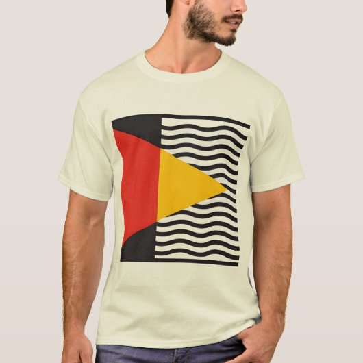 Minimalist Bauhaus Geometric Abstract Art Square  Tシャツ (正面)
