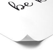 Minimalist “Be Kind” Heart Art Print – Hand-Drawn  ポスター (角)